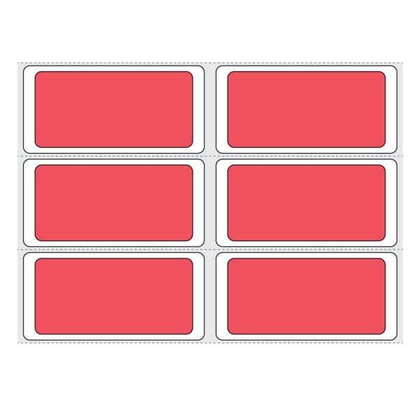 Direct Thermal Piggy Back Label, Individual 2-up 13/16" x 1-11/16"
